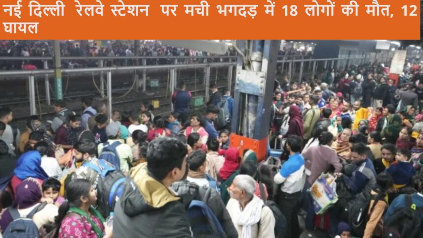 नई दिल्ली रेलवे स्टेशन पर मची भगदड़